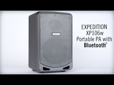 SAMSON XP106W CASSA PORTATILE BLUETOOTH A BATTERIA 100W A DUE VIE MICROFONO  WIRELESS XP-106-W - Live Equipment / Impianti Voce / Casse