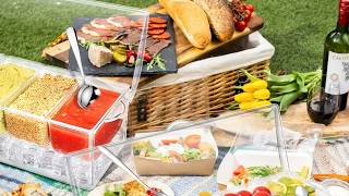 🥗 Premium Condiment Tray – Stainless Steel, Removable Trays & Ice for Freshness