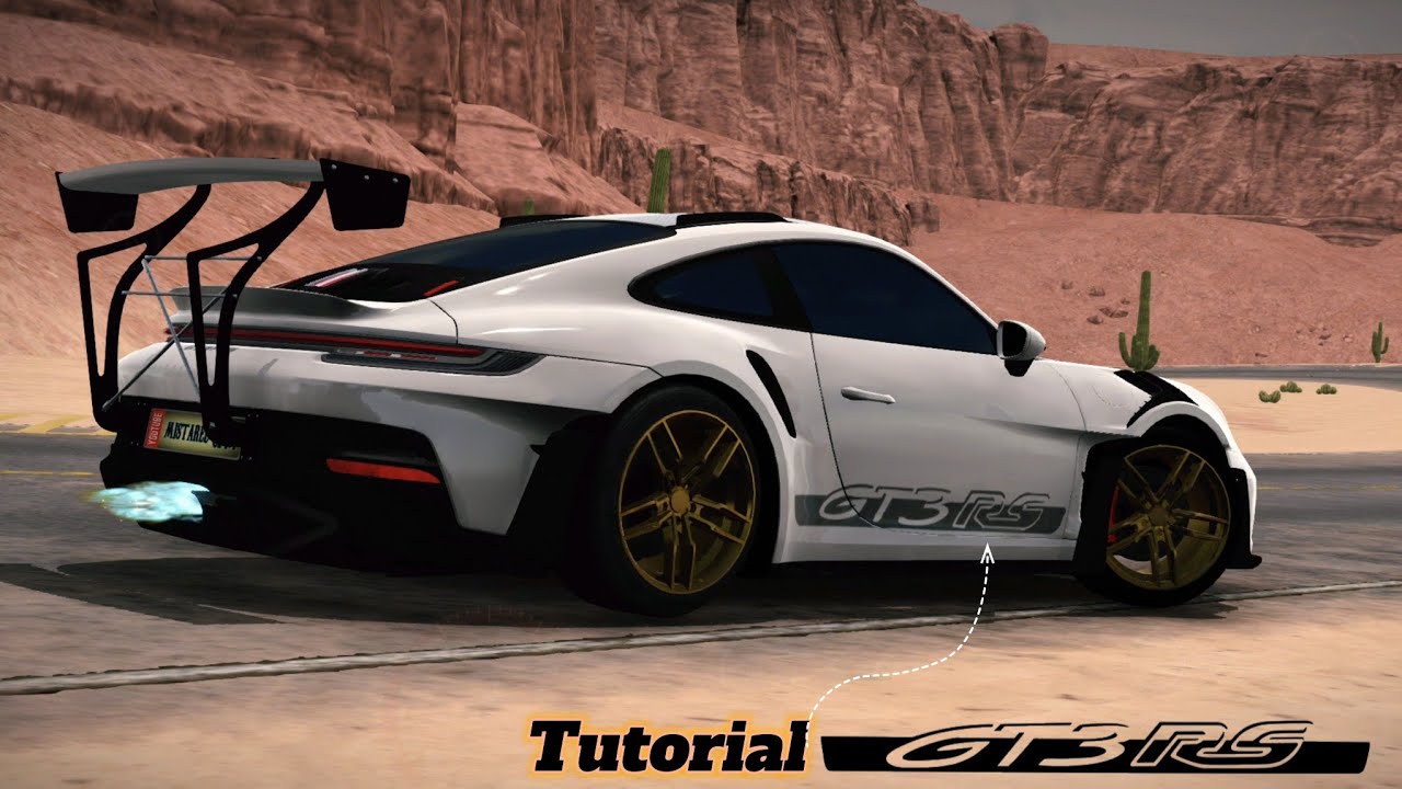 How to make Porsche GT3 RS livery design Car Parking Multiplayer