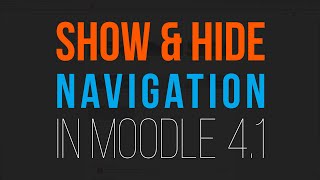Master Moodle Navigation: Show & Hide Sidebars Like a Pro!