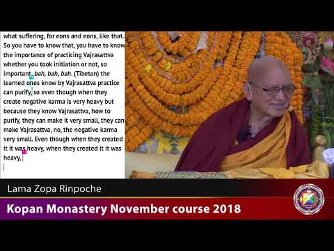 20181218 1400 LZR Kopan  - Importance and benefits of Vajrasattva practice