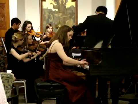 Student of Catherine Bobbs, Stephanie performs Haydn Concerto in D with Chamber Orchestra