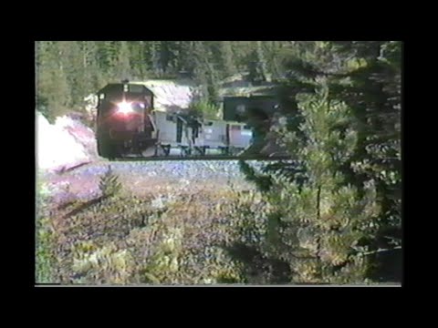 1019. SOUTHERN PACIFIC SP 7464 HELPER set at Tunnel # 3 on September 3 1988 with 5 freight engine mo