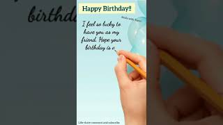 Happy Birthday wishes for best friend | bday wishes #happybirthday #shorts