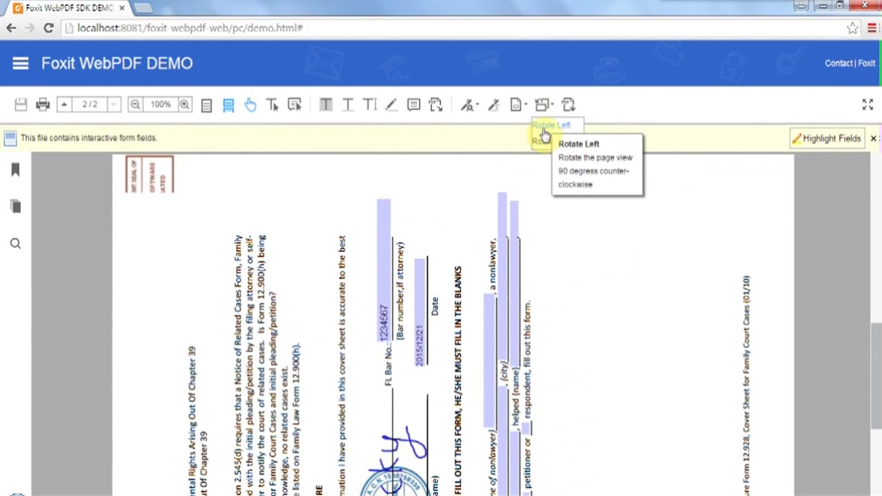 WebPDF SDK Function Overview