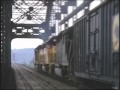 Chessie trains on the massive Susquehanna River Bridge in 1978, Perryville, MD