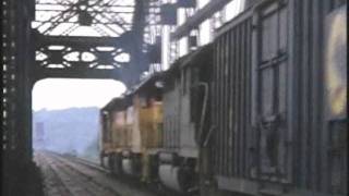 preview picture of video 'Chessie trains on the massive Susquehanna River Bridge in 1978, Perryville, MD'