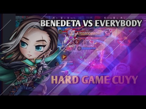 HARD GAME BENEDETTA SIDELANE!! I GAMEPLAY BENEDETTA-MOBILE LEGENDS