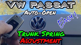 VOLKSWAGEN PASSAT - Automatic Trunk Opening/Tension Adjustment