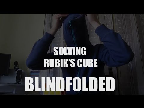 Solving Rubik's cube [BLINDFOLDED] - personal RECORD // BLOOPERS