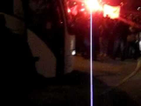 Delije - Docek fudbalera Crvene Zvezde u Paracinu