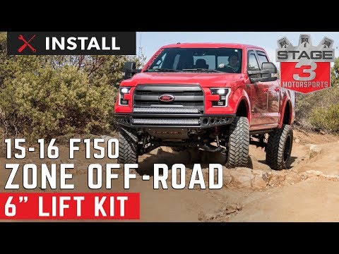 2015-2016 F-150 4WD Zone Off Road 6 Inch Suspension Lift Kit Install