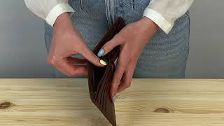 Стильне шкіряне чоловіче портмоне ST Leather В103 коричневе