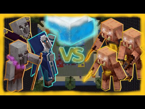 Illager Army (BVP DP) vs Piglin Army - Minecraft Mob Battle 1.17.1