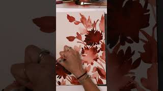 Fall Dahlia Watercolor Tutorial! Check out the full tutorial on my page! #artshorts #watercolor