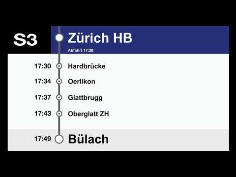 ZVV S3 Begrüssung in Zürich HB nach Bülach mit neuer Maskenpflicht Durchsagen