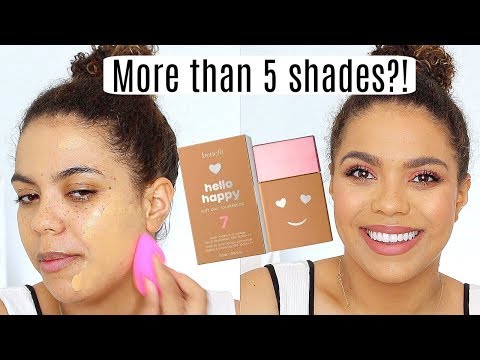 Benefit Hello Happy Foundation Review/Wear Test  (OILY SKIN) Video