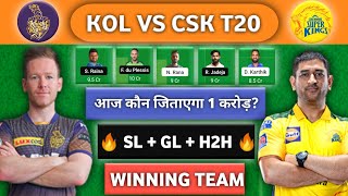 KOL Vs CSK T20 Match, KOL Vs CSK T20 Match Prediction, KOL Vs CSK Dream11