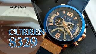 Curren 8329 Attractive Blue &amp; Golden Details Youth Chronograph Fashion Watch