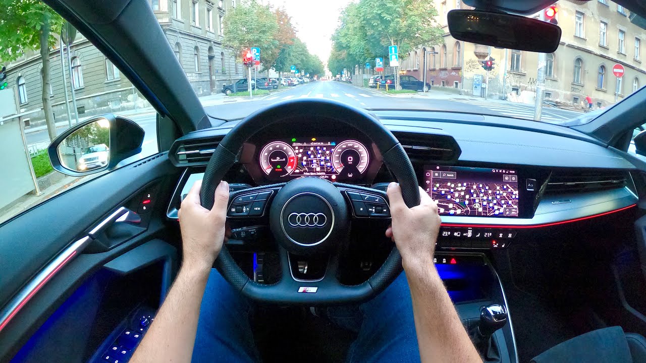 AUDI A3 Sportback 2020 - evening POV test drive (PURE ...