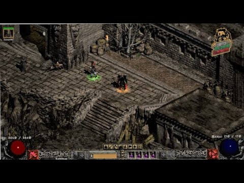 Highlight: Project Diablo 2 - HC - #Barbarian 49 Level Holy Fire Aura #Whirlwind Current #Gear