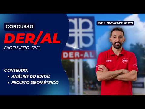 Edital DER AL 2026 e Projeto Geométrico Rodoviário - CEBRASPE