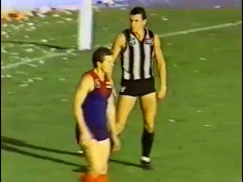 1985 VFL Round 3 Collingwood Vs Melbourne at Victoria Park channel 7 replay of the last qtr.