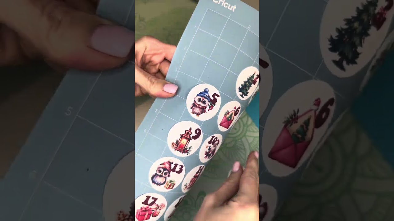 Christmas Advent calendar numbers Countdown to Christmas Stickers numbers PNG Printable Stickers
