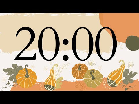 20 Minute Fun Fall Pumpkin Timer (Warm Piano Tones at End)