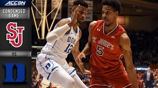 St. John's vs. Duke Condensed Game | 2018-19 ACC Basketball
