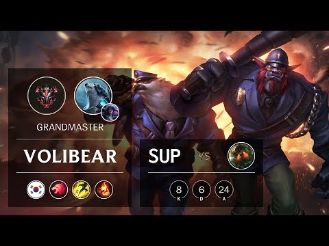 Volibear Support vs Nautilus - KR Grandmaster Patch 9.17