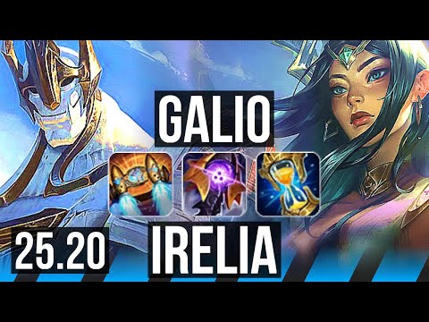 GALIO vs IRELIA (MID) | 12/3/21, 6 solo kills, 37k DMG | KR Diamond | 25.20