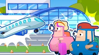 Vai ter praia! Vamos viajar de avião com a Família Wheelzy! Desenho animado infantil de carros