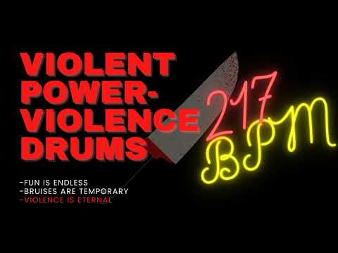 POWERVIOLENCE DRUM TRACK #11| 217 BPM in the Style of GULCH