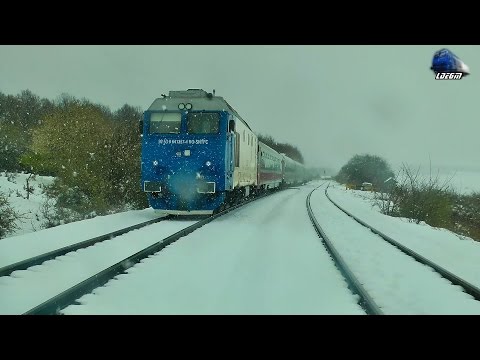 Jimmy 64-1357-4 & IR1833 Iasi-Timisoara Nord in Zapada/Snow pe M300/Line 300 - 20 April 2017