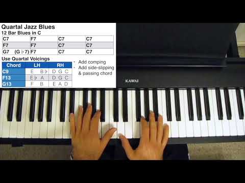 How to Play Jazz Blues (Quartal Voicings)