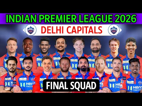 IPL 2026 Delhi Capitals New Squad | Delhi Team Squad 2026 | DC Team Full Squad | DC Team 2026