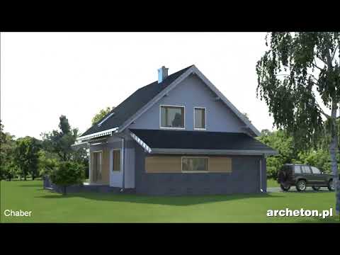 Projekt domu Chaber - archeton.pl - z użytkowym poddaszem 211,6 m2