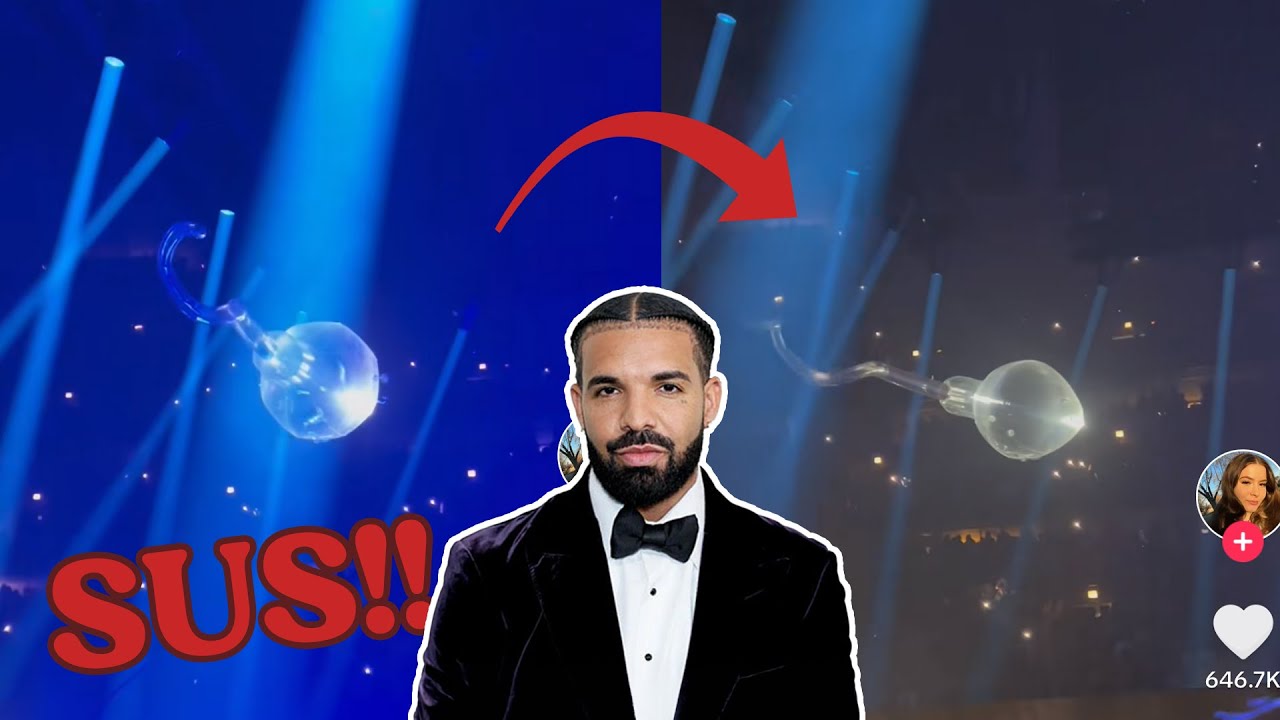 DRAKE HAD A GIANT SPERM CELL FLYING AROUND ON HIS FIRST NIGHT OF TOUR 💀