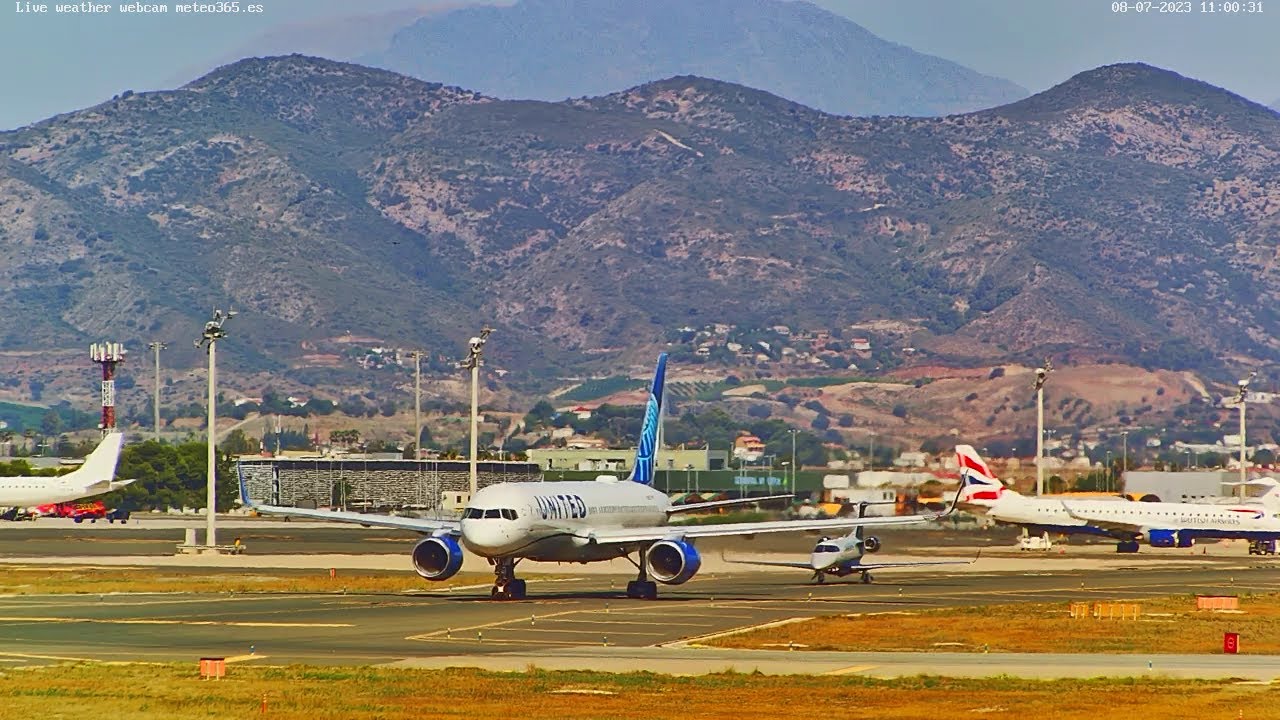 Live webcam view of Málaga Airport Runway View