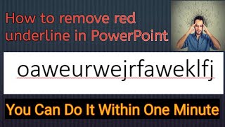 How to remove the red line from the power point/ Ms word || Power Point me se red line kaise hataye