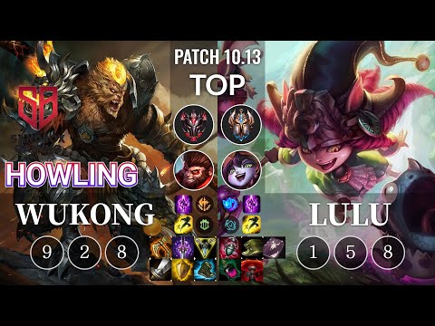 SB Howling Wukong vs Lulu Top - KR Patch 10.13