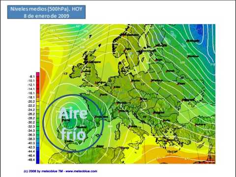 Previsión meteorológica para los días 9 y 10 de enero de 2009
