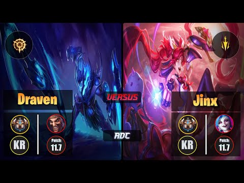 Challenger DRAVEN [Press the Attack] (ADC) VS  JINX - Challenger KR Patch 11.7