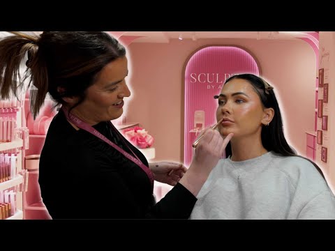 GETTING MY MAKEUP DONE AT A SCULPTED BY AIMEE COUNTER | ItsSabrina