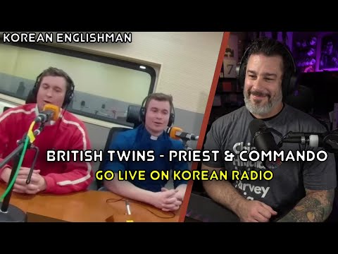 U.S. Marine Reacts - British Twins go on Korean LIVE Radio