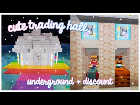 Magical Underground Trading Hall ♡ Minecraft speed build ☆ﾟ. *