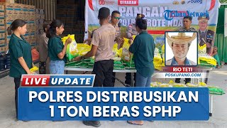 Tekan Inflasi & Jaga Daya Beli Masyarakat, Polres Rote Ndao Distribusikan Satu Ton Beras SPHP