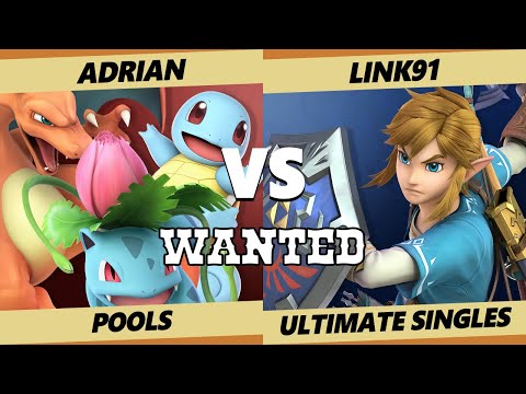 Wanted S4 C2 Pools - Adrian (Pokemon Trainer) Vs. Link91 (Link) SSBU Ultimate Tournament