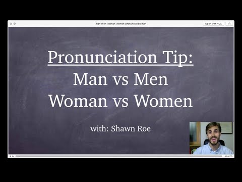 English Pronunciation Tip: Man vs Men & Woman vs Women